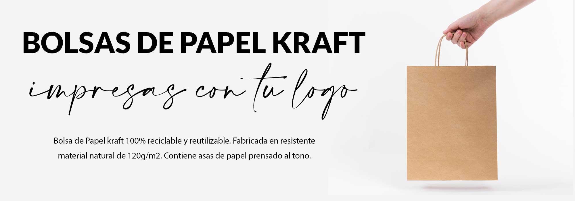bolsa de papel kraft con logo impreso